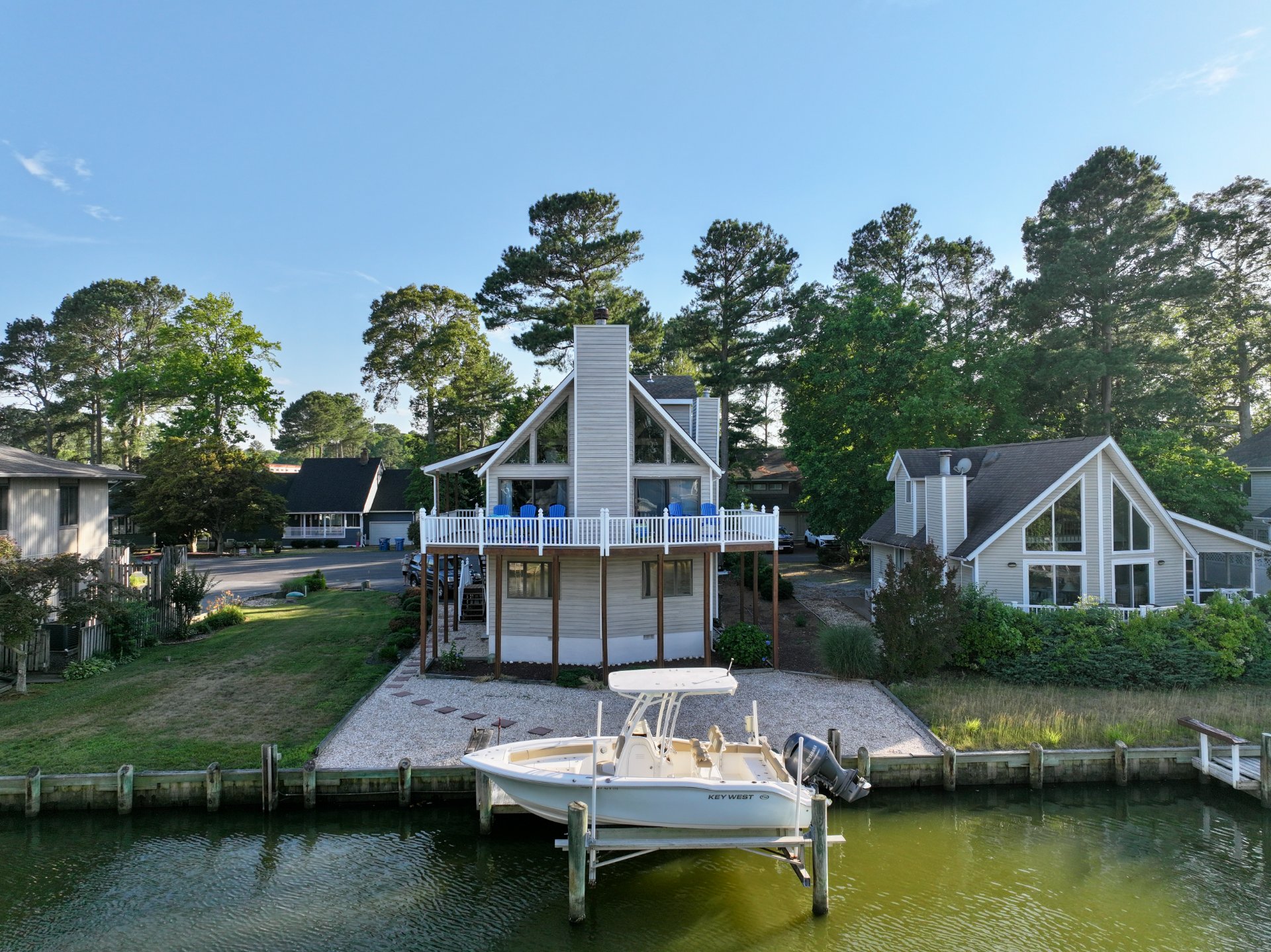 Waterfront property with private boat lift